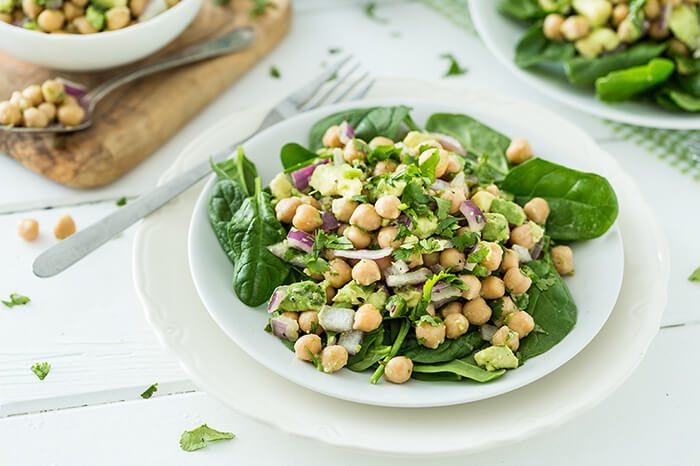 Healthy Superbowl recipes: Chickpea Avocado Salad