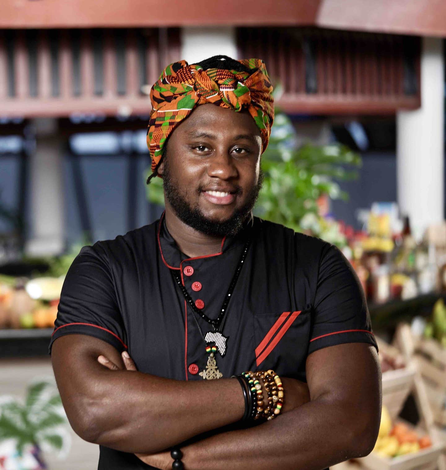 Headshot of plant-based ital Chef Troy Levy