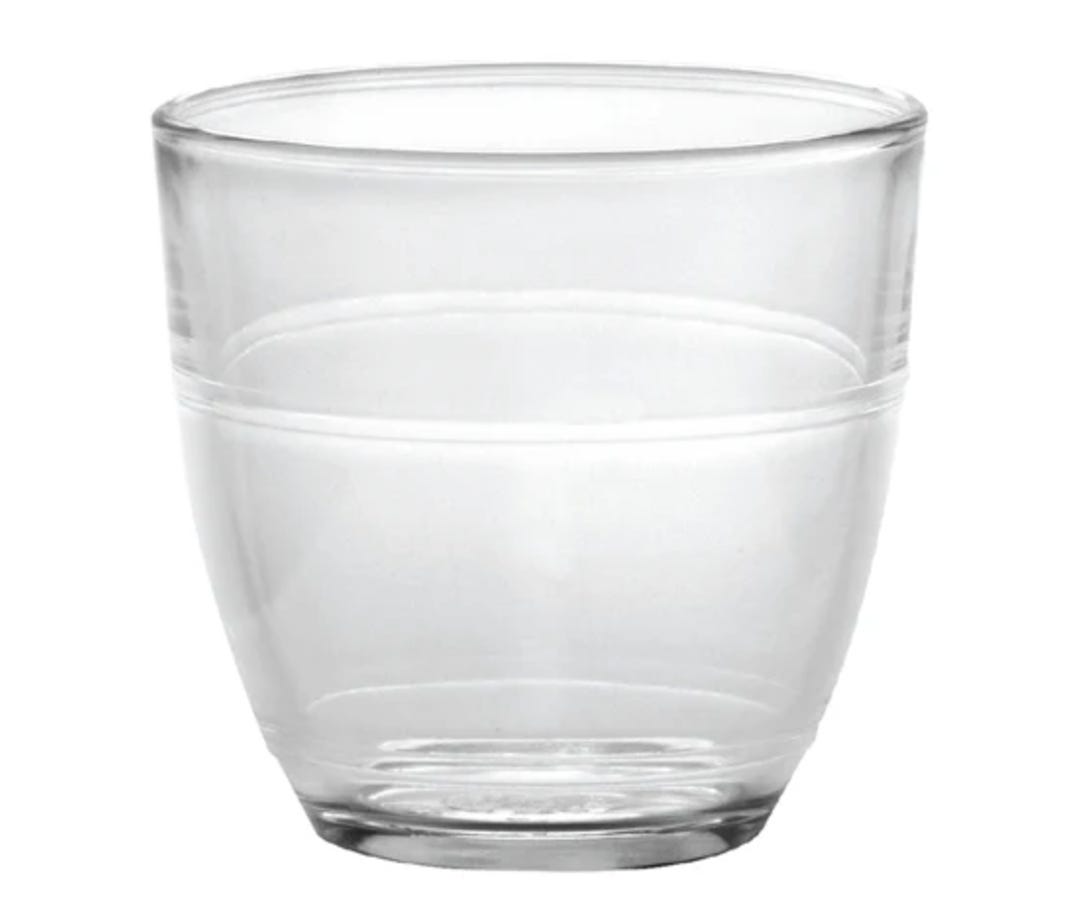 Le Gigogne Tumbler glass by Duralex on a white background