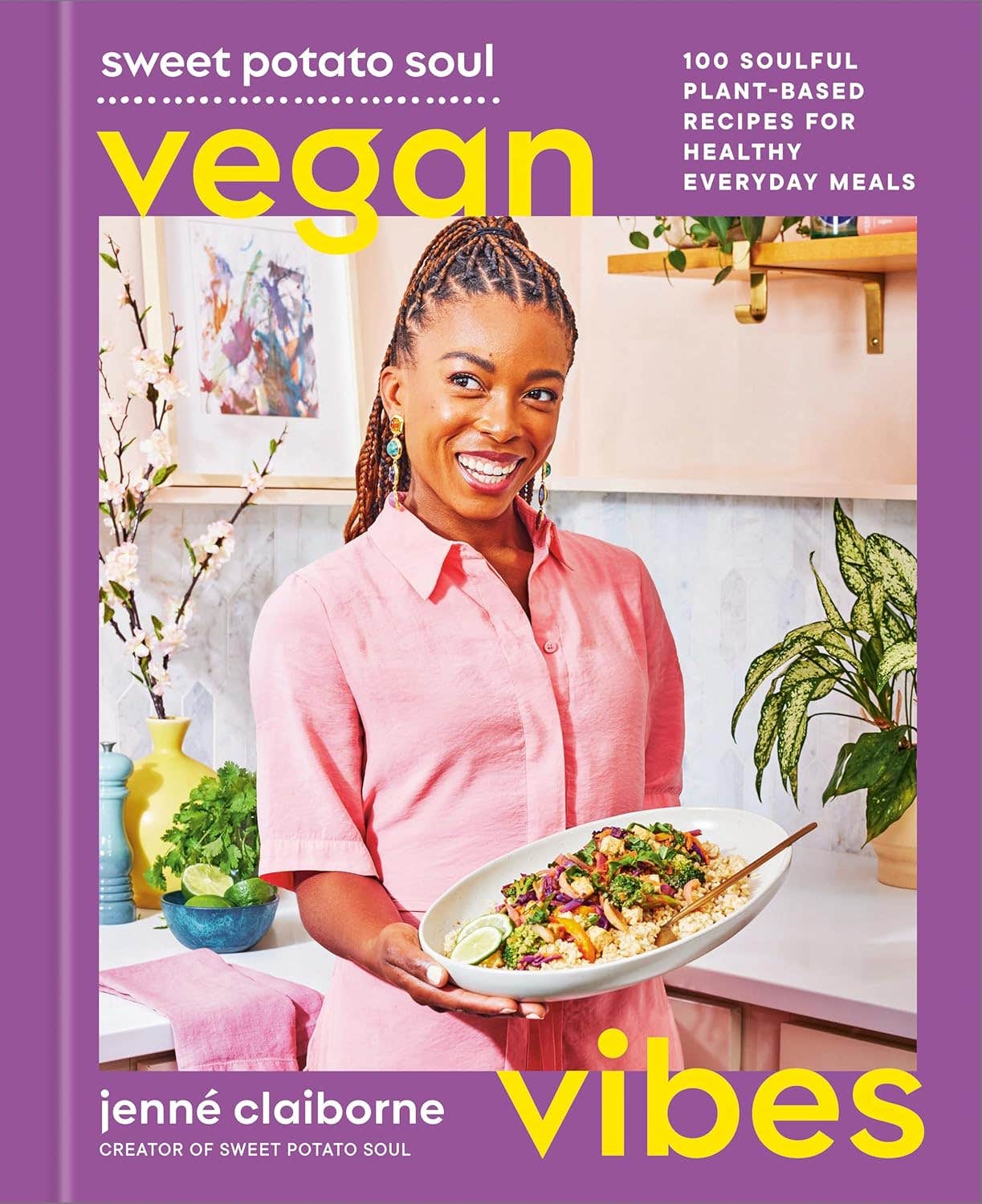 Cover of Jenné Claiborne's cookbook Sweet Potato Soul Vegan Vibes