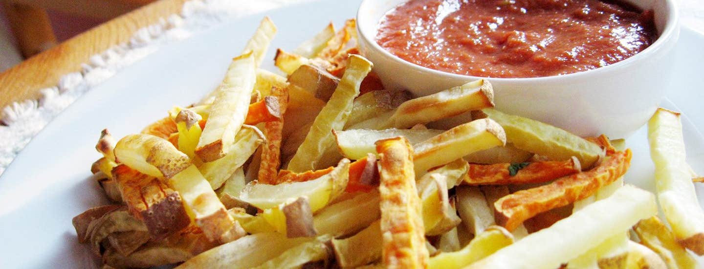 Baked French Fries & Ketchup