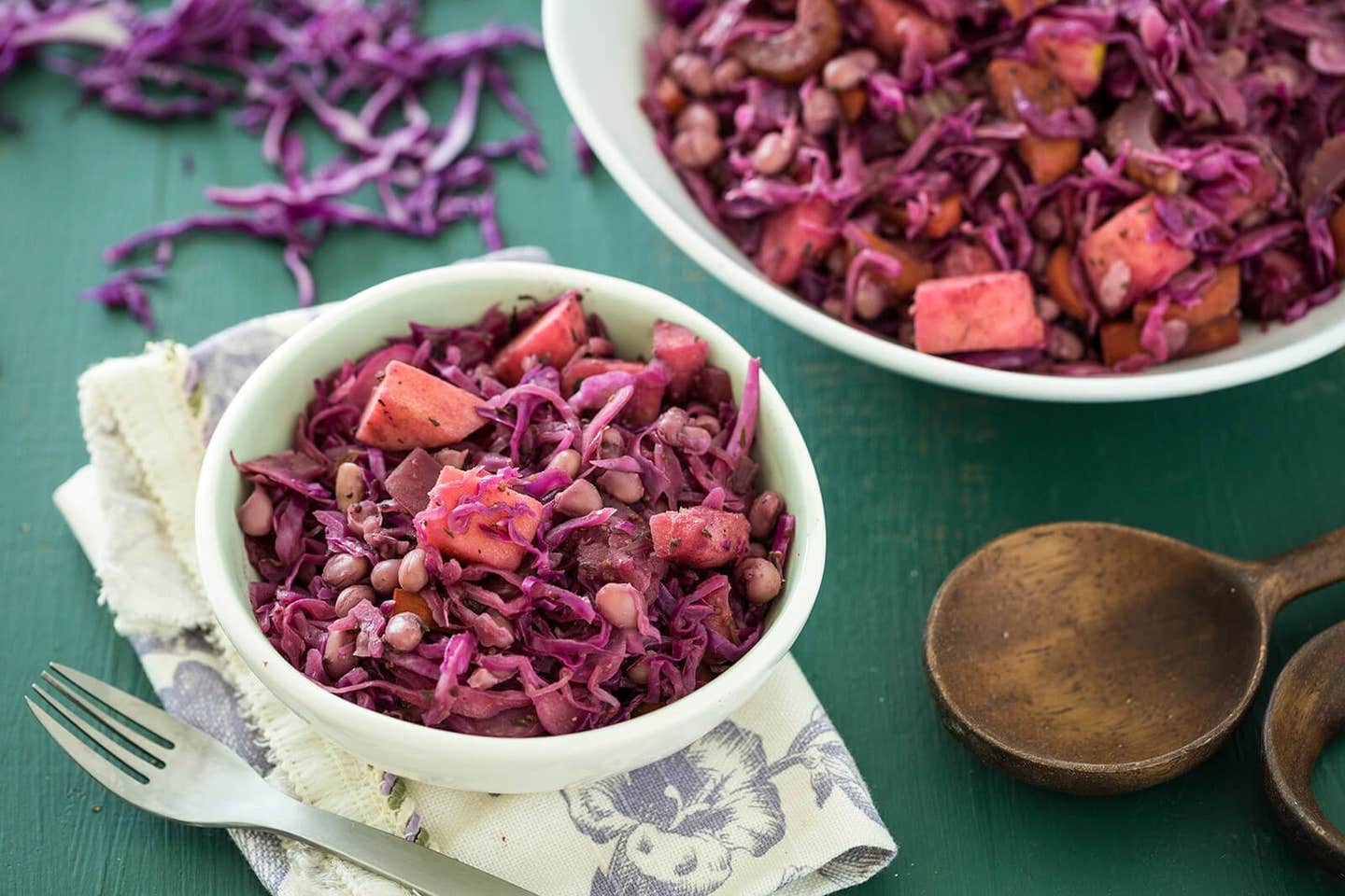 Stewed Red Cabbage and Beans