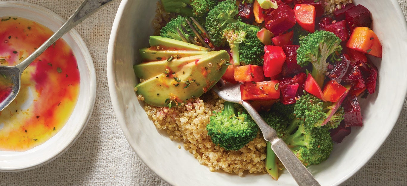 Quinoa and Roasted Broccoli Grain Bowls - Kristine's Kitchen