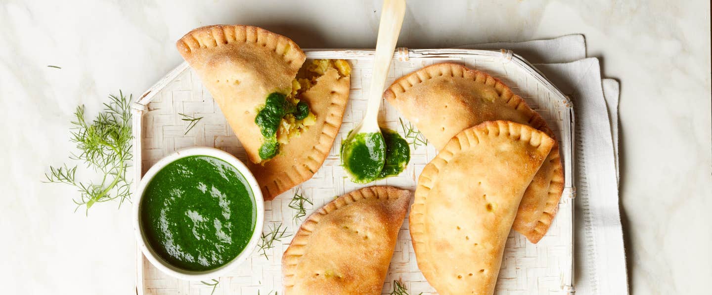 Curried Potato and Chickpea Vegan Empanadas