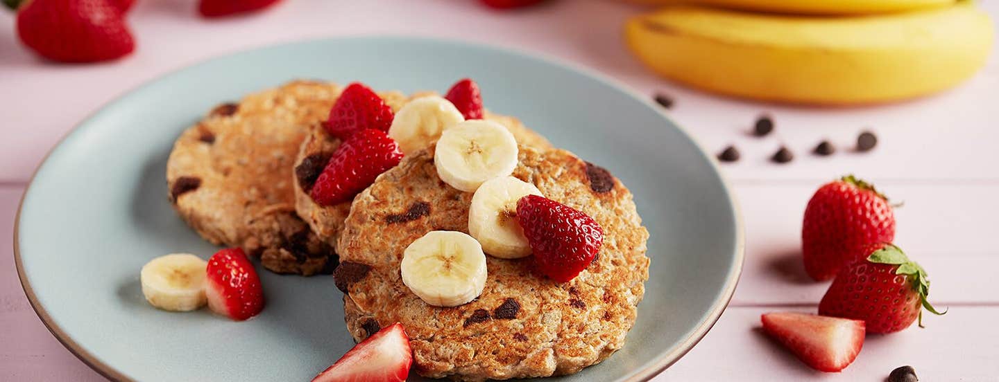 chocolate chip pancakes, plant-based