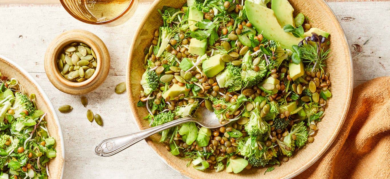 Green Lentil Spoon Salad