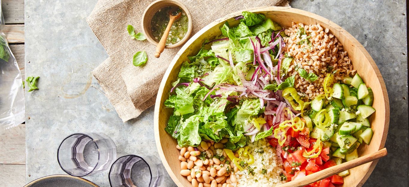 Italian Chopped Salad with Farro - Forks Over Knives