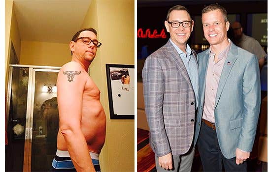 Jace Rogat before and after he beat IBS and acid reflux after adopting a healthy plant-based diet