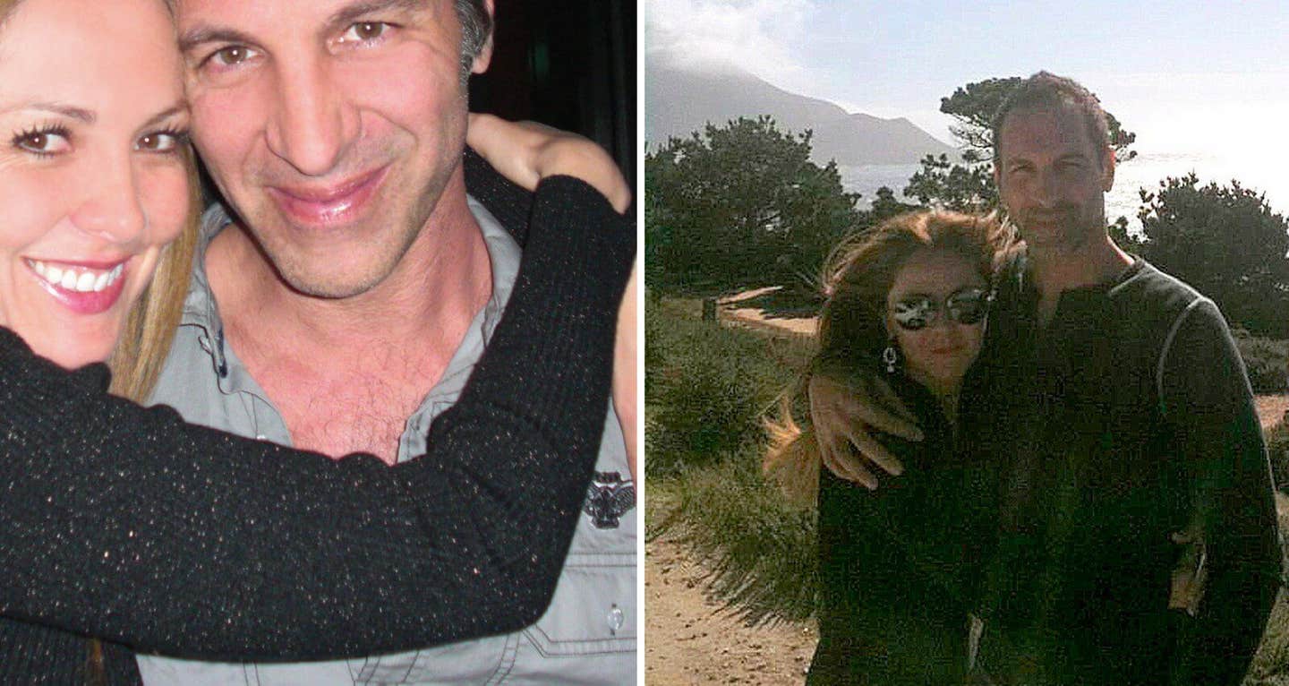 Two photos of Margarita Restrepo and her boyfriend Tom