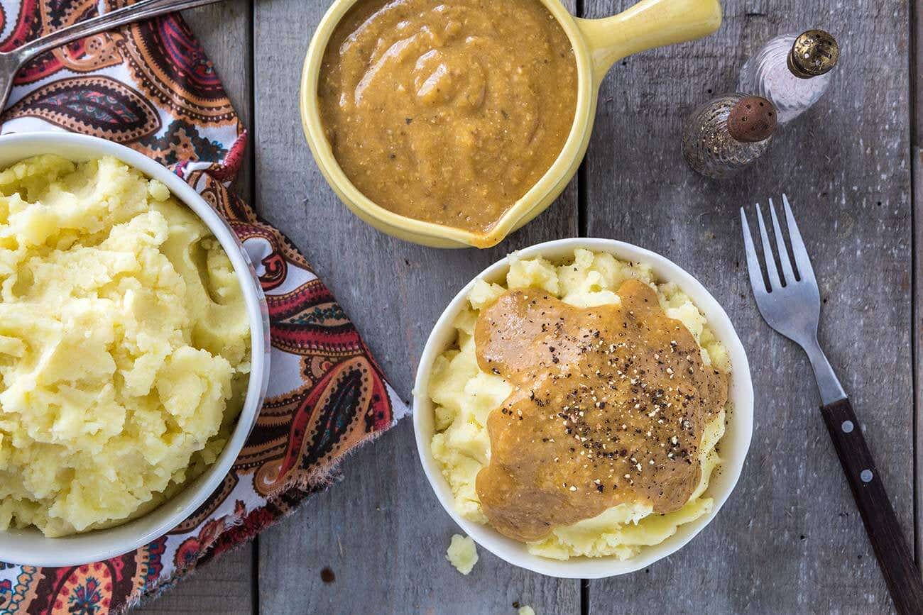 Vegan Mashed Potatoes and Gravy