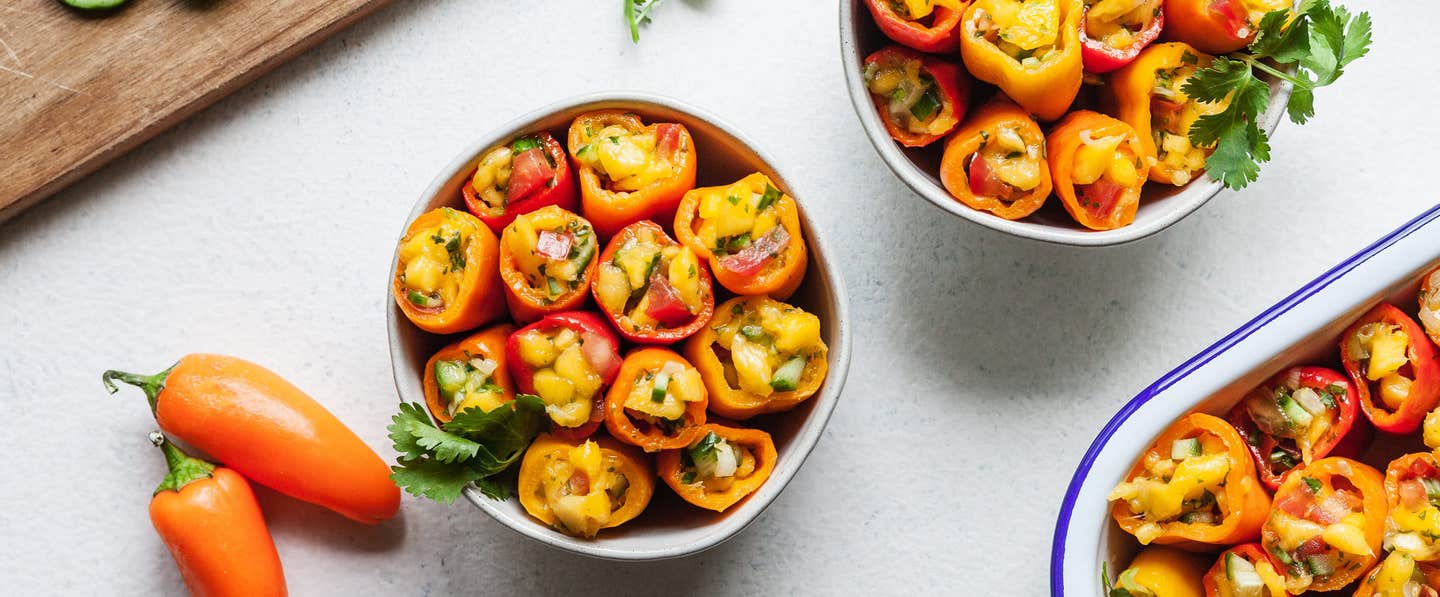 Mini Bell Pepper Vegan Poppers