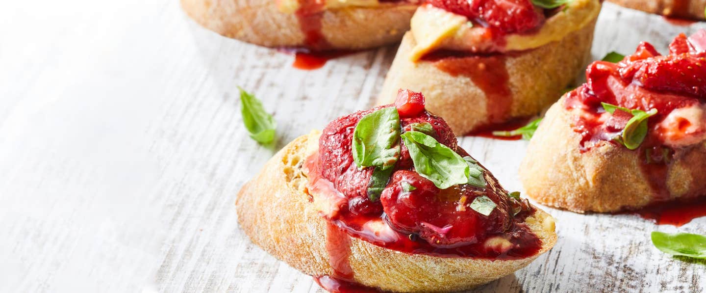 Roasted Strawberry Bruschetta