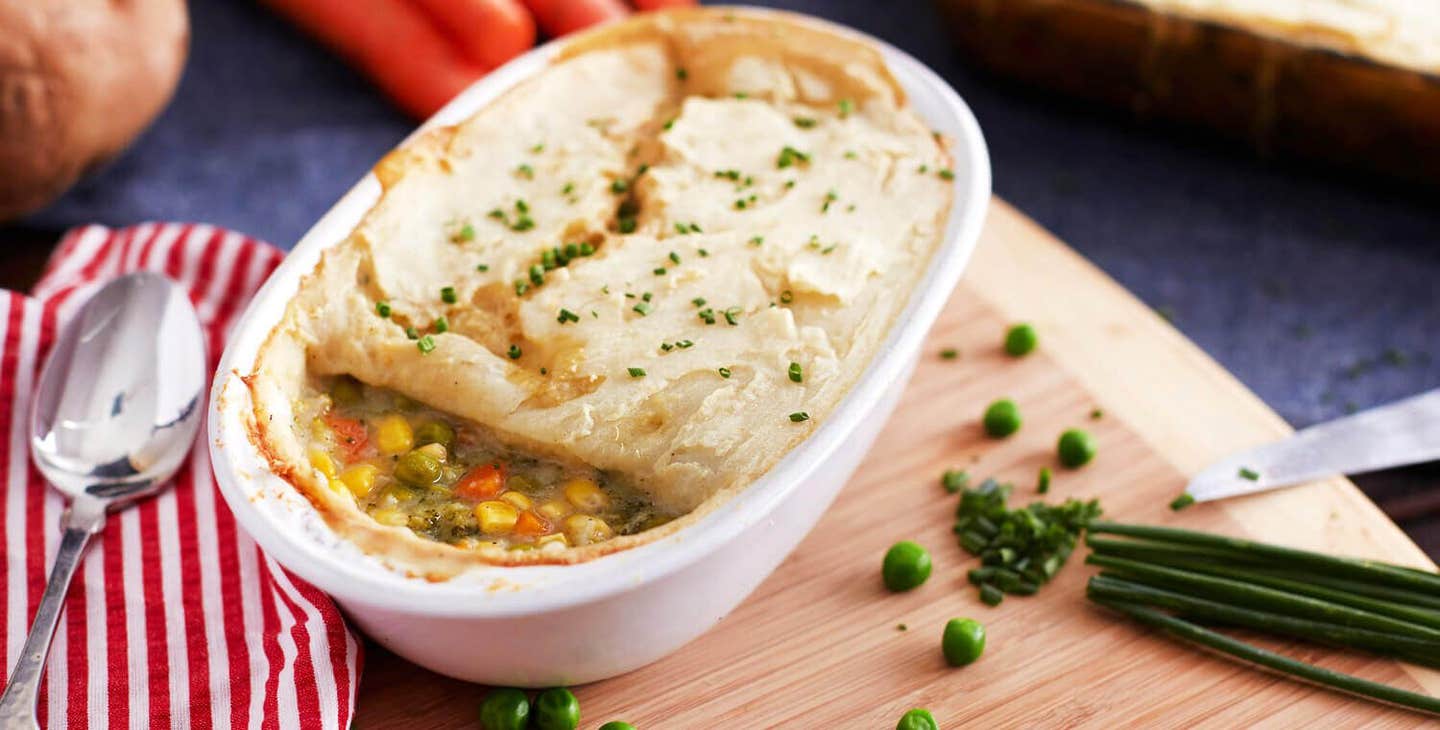 Shepherd's Pot Pie in a single serve oval ramekin