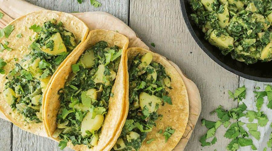 Spinach Potato Tacos, diabetes, carbohydrates