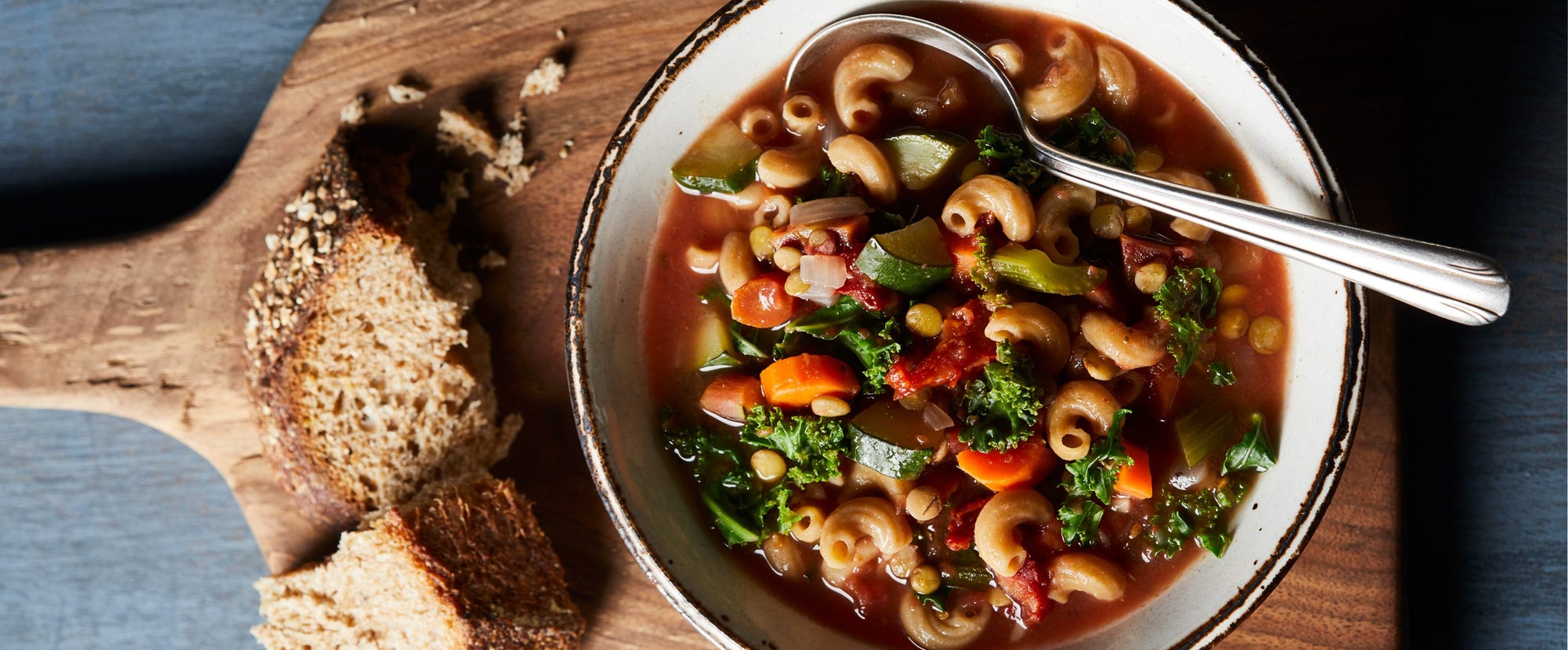 Lentil Minestrone with Zucchini and Kale - Forks Over Knives