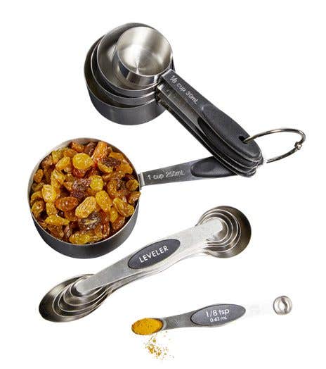 Wildone Stainless Steel Measuring Cups &amp; Magnetic Spoons