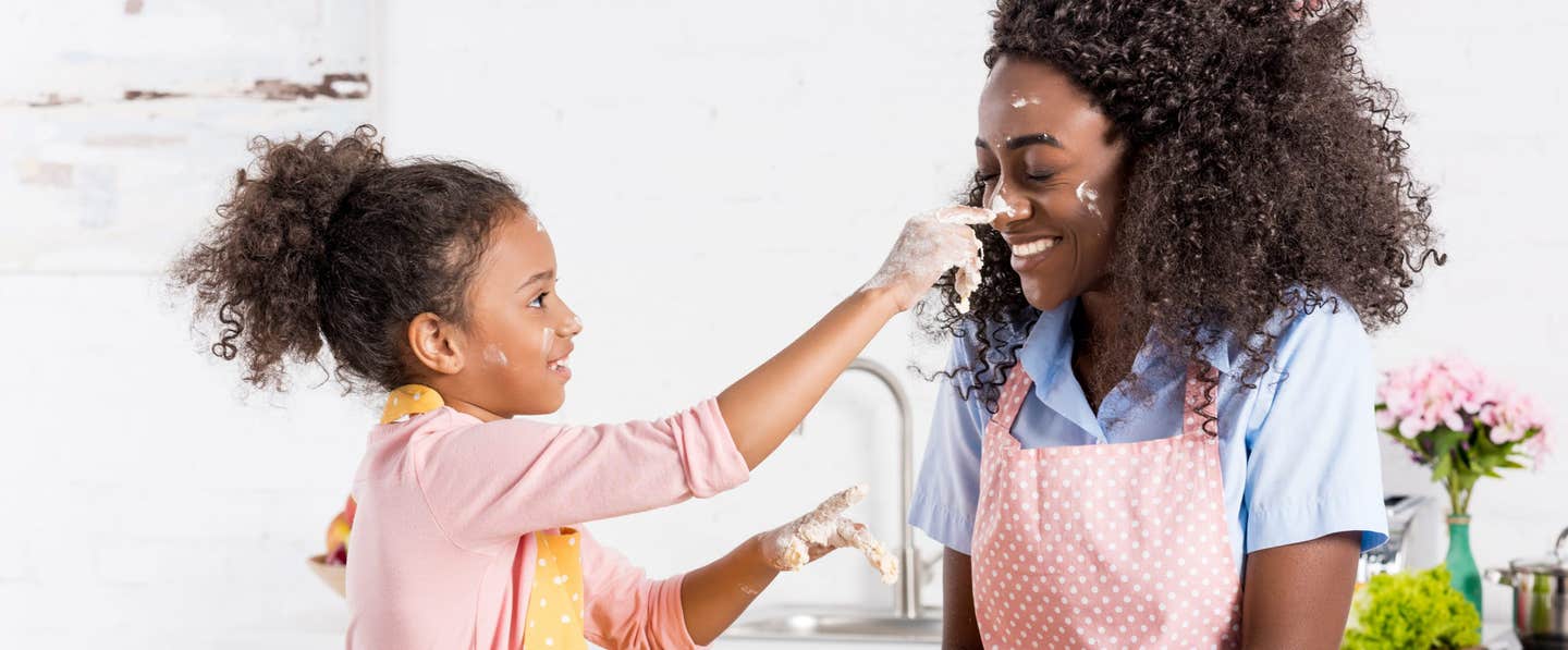 mother and daughter cooking photo