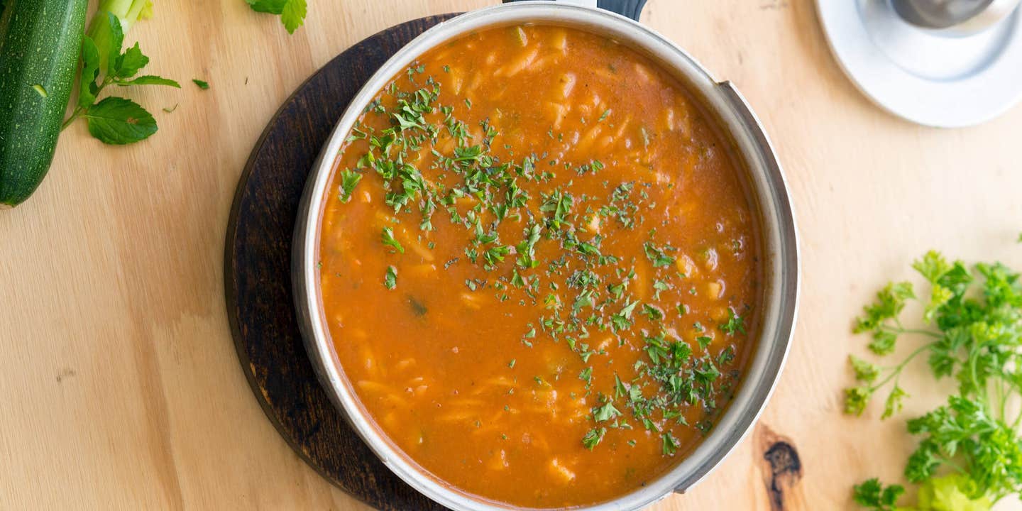 Tomato-Vegetable Shorba with Orzo